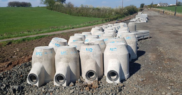 Fp Mccann Precast Concrete Gullies In Situ At A26 Derrygowan Road Overpass